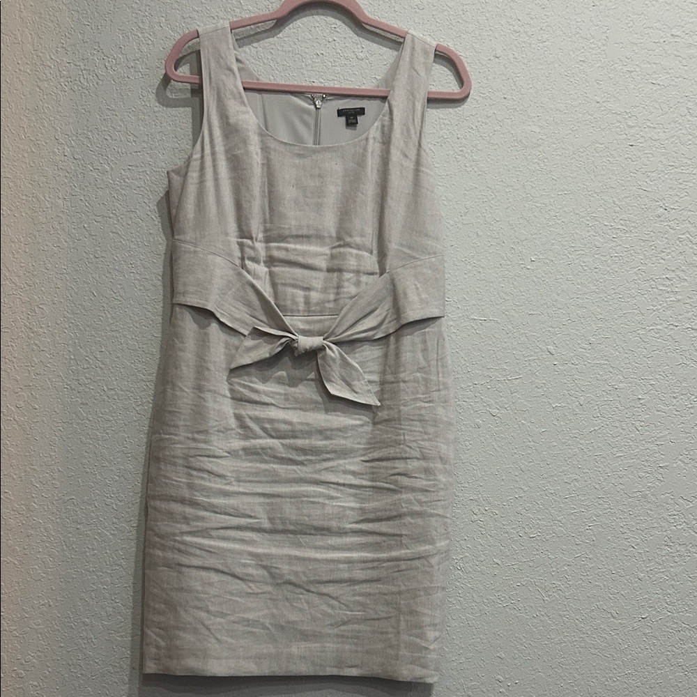 Ann Taylor Elegant Cream Mini Dress